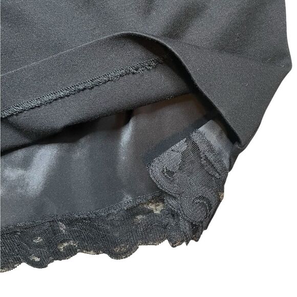 Trina Turk Silk Pleated Sheath Dress Black Pink Size 6 - Picture 5 of 8